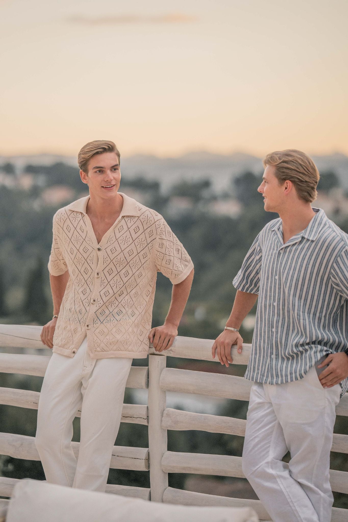 Kortærmet Crochet Skjorte Beige | Skagen-clothing.dk